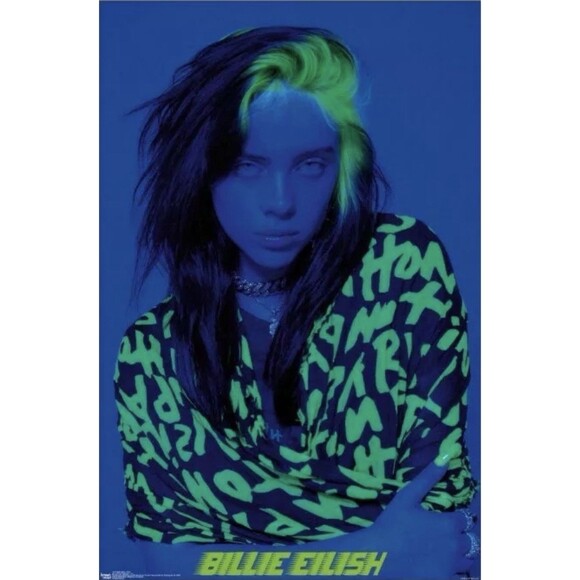 BILLIE EILISH BLUE Poster Lash Music 2020 Trends International NEW in Package - Picture 1 of 5